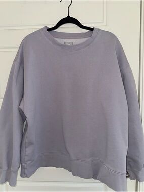 Aritzia TNA CozyAF Crewneck in Light Lavender